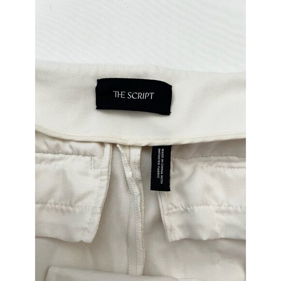 THE SCRIPT Women'ss Pants Chino White Straight Fit Size 2 - Picture 12 of 16